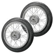 ,Set 2x Spoke wheel rim 1,,6x16 + tire Vee VRM094 for Simson S51 S50 S70 Schwalbe KR51 Craftride AF12K,