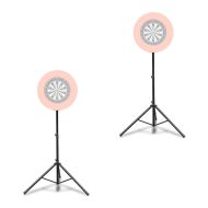 Set 2x Dart stand height adjustable 140 - 76.77 inch Cranit tripod for dartboard PL38 black