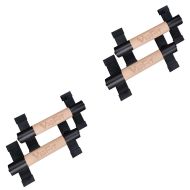Set 2x Parallettes Paire de Poignées de Pompe Cranit LG12 Barre de Support de Pompe en Bois 15.75 inch