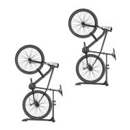 Set 2x Bicycle stand freestanding Cranit floor stand vertical horizontally adjustable ME89 black