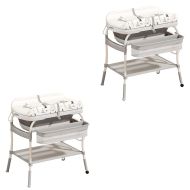 Set 2x Baby bathtub / changing table BW2 Divit 2 in 1 set bathtub with changing table pad