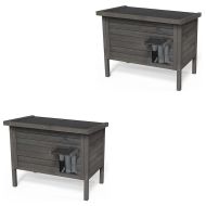 Set 2x Winter Outdoor Cat House Divit KH74 Pet Wooden Hut Weatherproof