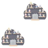 Set 2x children's wall shelf fits for Tonies WT7 Divit Toniebox shelf