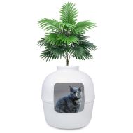 Cat litter box with artificial plant Divit KK16 plants cat toilet
