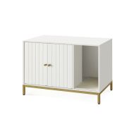 Feandrea cat litter box cabinet Divit BK2718 cat litter box with scratching mat 80 x 50 x 21.65 inch