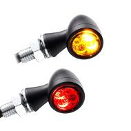 LED turn signal with rear and brake light for Cruiser Iron Lumitecs TX1 tinted black CB17682