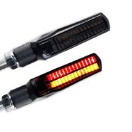 LED turn signal with rear and brake light for Cruiser Lumitecs TX5 tinted black CB17602