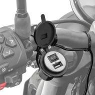 12V USB socket compatible with Kawasaki Ninja 650 / 400 / 300 / 125 Lumitecs US3
