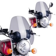 2 x Windshield Puig Custom II Universal Windscreen Fly Screen  light smoke Set Discount