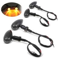 2x LED indicators motorcycle / turn signals Lumitecs BL14 for Chopper tinted Discount Set