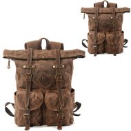 2x Motorcycle Backpack Craftride RG7 Canvas bag Vintage 25Ltr brown Discount Set