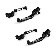 2x Brake and Clutch Lever Set Edge Cut fits for Harley Davidson Sportster Dyna Softail Touring 1996- black Set Discount