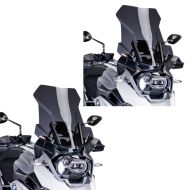 2 x Touring Screen compatible with BMW R 1200 GS / Adventure 13-18 dark smoke Puig Set Discount