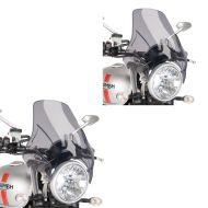 2 x Windshield Puig Plus Universal Windscreen Fly Screen  light smoke Set Discount