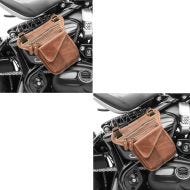 2x Motorcycle side bag vintage Craftride SR1 leather universal Discount Set
