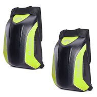 2x Motorcycle Hard Shell Backpack Bagtecs Carbon 30 Litres Volume neon yellow Discount Set