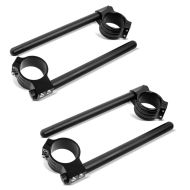2x Clip On Handlebars 1.97 inch diameter Zaddox CP1 Aluminium black Discount Set