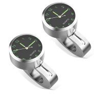 2x Motorcycle handlebar clock analog with bracket Craftride LK1 silver Discount Set