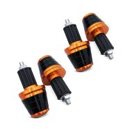2x Handle bar end / motorcycle slider cap Tourtecs LE2 for universal handlebars orange Discount Set