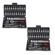 2x Socket set / ratchet set Motorcycle 46-piece Tourtecs Discount Set