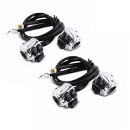 2x Handlebar Control Switch fits for Harley Davidson Dyna Sportster Softail V-Rod 96-13 chrome Craftride Set Discount