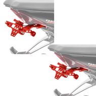 2x Motorbike Number plate holder / Tail Tidy Zaddox NH2 red + LED light Discount Set