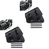 2x Motorcycle saddlebag for cruisers side bag Craftride SB4 left black Discount Set