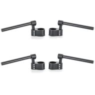 2x Motorcycle Clip On Handlebars Zaddox Vario with riser for 2.01 inch forks Aluminium Discount Set