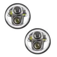 2x LED Headlight 5.75" Inch fits for Harley Davidson M18 Headlamp chrome Set Discount