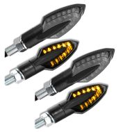 2x LED indicators motorcycle / turn signals Lumitecs TX9 2 pieces tinted black Discount Set