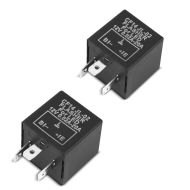 2x 12V motorcycle flasher relay 3 V-PIN Lumitecs LED load independent Discount Set
