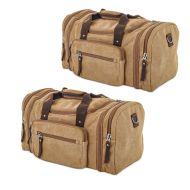 2x Motorcycle Tail bag Craftride RT4 Canvas Travel bag 35L brown Discount Set