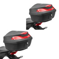 2x Motorcycle Top Box Bagtecs KMBR Top Case Universal 48 Litres red Discount Set