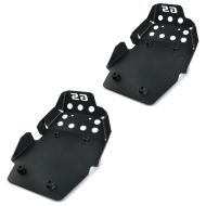 2x Skid Plate compatible with BMW F 650 GS 08-12 Black Aluminium Engine Guard Discount Set