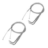 2x Throttle Cable 39.37 inch fits for Harley Davidson Road King 96-07 Stainless Steel/Nylon Craftride Set Discount