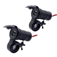2x 12V Motorcycle USB Socket Lumitecs US21 Discount Set