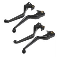 2x Brake lever and clutch lever set fits for Harley Davidson models Craftride RK4 black Set Discount