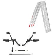 Set: Vorverlegte Fußrastenanlage für Harley Sportster 14-20 + Auffahrrampe bis 340 kg Alu-I klappbar_1