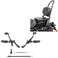 Set: Motorbike Forward controls fits for Harley Davidson Sportster 14-20 Craftride in black + Sissy Bar Detachable Craftride fits for Harley Davidson Sportster 04-20