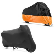 Set: abdeckung Indoor XL-XXL Stretch Garage in schwarz + Abdeckplane XXL Faltgarage schwarz-orange_1
