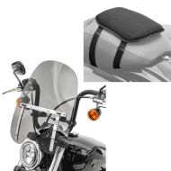 Set: Windschild CW1 für Chopper / Cruiser / Custombikes dunkel getönt + Gel Sitzkissen S Komfortkissen universal in schwarz_1