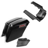 Set: Seitenkoffer Stretched für Harley Street Glide 14-20 Innenverkleid + Kotflügelverlängerung hinten für Harley Touring 14-21_1