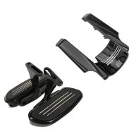 Set: Sozius Trittbretter Harley Touring 93-21 CF2 mit Halter schwarz + Kotflügelverlängerung hinten für Harley Touring 14-21_1