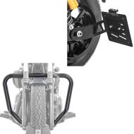 Set: Engine Guard Yamaha XV 950/R Bolt 14-20 Highway crash bar + Side Mount license plate holder compatible with Yamaha XV 950/R 14-20 