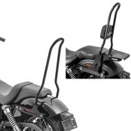 Set: Sissybar für Harley Davidson Street Bob 09-17/LR Craftride Fast Rider-XL inkl. Gepäckträger schwarz + Sissybar für Harley Dyna Street Bob / Low Rider S 09-17 Craftride Tampa_1
