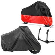 Set: Set Hauptständer und Abdeckplane XXL für Ducati Multistrada 1200 / S 10-14 + Abdeckplane Ducati Multistrada 1200 / S / Enduro Craftride XXL in schwarz-rot_1