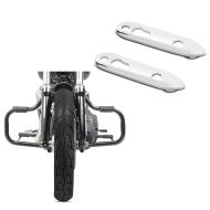 Set: Sturzbügel für Harley Davidson Dyna Street Bob 06-17 Craftride Mustache schwarz + Blinkerverlegung für Harley Dyna Street Bob 06-17 Blinker hinten Versatz Kit Craftride chrom_1