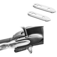 Set: LED Lenkerblinker für Harley Davidson Dyna Street Bob Lumitecs Blinker M2 getönt + Blinkerverlegung für Harley Dyna Street Bob 06-17 Blinker hinten Versatz Kit Craftride chrom_1