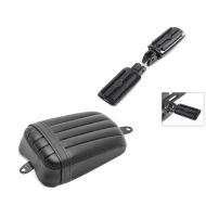 Set: Soziussitz für Harley Davidson Softail Street Bob / Standard 18-21 Beifahrersitz Craftride Stripe + Fahrer Fussrasten für Harley Davidson Softail Street Bob 18-21 Craftride ST9 schwarz_1