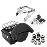 Set: Top Case King für Harley Road King Classic 98-08 mit Docking Rack Gepäck-Grill Craftride + Anbausatz Docking Hardware Kit für Harley Davidson Touring Modelle 1997-2008 Craftride_1